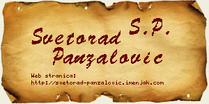 Svetorad Panzalović vizit kartica
